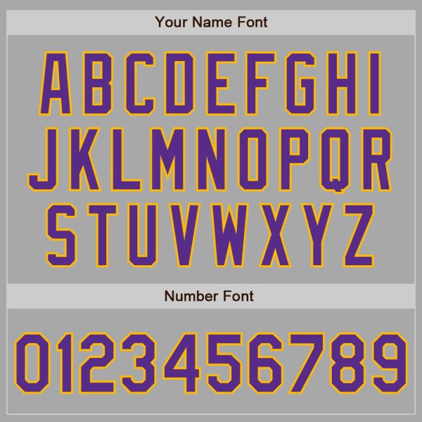 Custom Gray Purple-Gold Bomber Full-Snap Varsity Letterman Jacket - Image 5