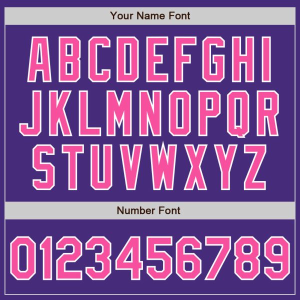 Custom Purple Pink-White Authentic Baseball Jersey - Image 5