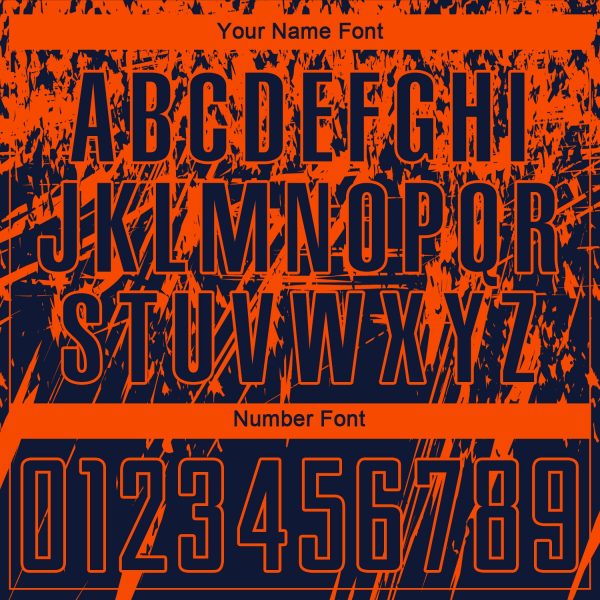 Custom Navy Orange Sublimation Soccer Uniform Jersey - Image 5